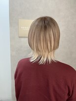 ケイカヘア(KEIKA Hair)&nbsp;マッシュボブのダークベージュアンブレラカラー