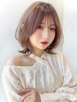 セイドット オモテサンドウ(Say. omotesando) Say.ミディアムレイヤーくびれレイヤーヘーゼルグレージュ韓国風