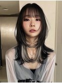 レイヤーカット/ウルフカット/ブリーチーカラー/ダブルカラー
