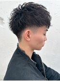 ツーブロック刈り上げ/軽めマッシュショートメンズヘア/本厚木