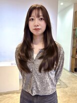 ヘアーアイストゥーレ(HAIR ICI TRE)&nbsp;夏カラー　ラベンダーブラウンロングレイヤー　ショコラブラウン