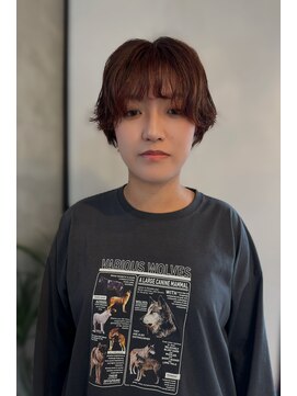 アングゥイー(ungu iE) 前回のパーマを活かしたオレンジカラー