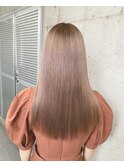 #ベージュカラー#ケアブリーチ#ロングヘア#下村スタイル
