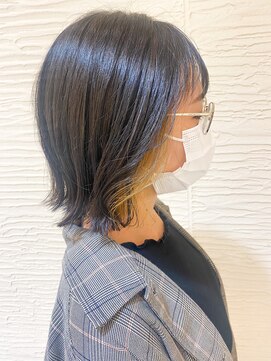 モリオ フロム ロンドン サッポロファクトリー店(morio FROM LONDON) 【morio】札幌ショート　ぱつっとボブ　インナーカラー