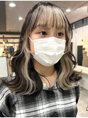 ミルクティーベージュダブルカラーインナーカラーケアブリーチ