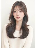 大人可愛い20代30代40代50代ウルフレイヤーボブミディアムロング