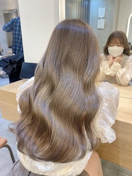 ジーナ 船橋(Zina) 髪質改善＊ロングレイヤーグレーベージュ＊美髪【Zina船橋】