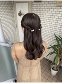 ハーフツイン　ツインヘア　デートヘア　女子会
