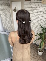 ハーフツイン　ツインヘア　デートヘア　女子会