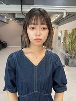 レブ 三条河原町(Reb,) 切りっぱなしボブ×インナーカラー