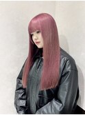 ペールピンク_ハイトーン_ダブルカラー_ワンホン