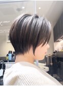 ウェーブミディアム似合わせカットメルティカラーショート/柏柏