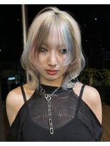 ヌル 表参道本店(Null)&nbsp;スラッシュカラー/デザインカラー/ルーツカラー/表参道/原宿