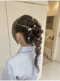 編みおろしポニー