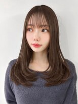 アフロート トウキョウ(AFLOAT TOKYO) ぱっつん前髪シースルーバング小顔顔まわりレイヤーカット