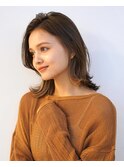 透け感春夏インナーカラーラベンダーベージュくすみカラー