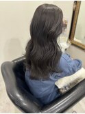 ブルーブラックグレー＿ツヤ感ウェーブロング__35