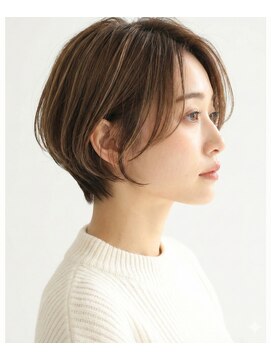 前髪長めショートボブ