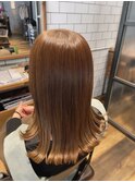 【柔らか透明感ベージュ×切りっぱなし】