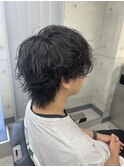 波巻きパーマ