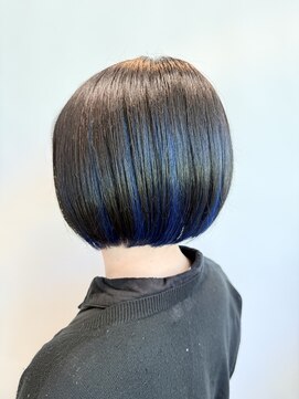 ヘア イノウエ HAIR INOUE ミニボブ・アンブレラカラー / ダブルカラーブルー