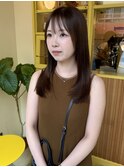 〈浅草 半個室〉透明感オリーブベージュ髪質改善ストレート
