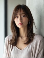 ロッソ 大橋店(Rosso) 透け前髪のナチュラルセミロング【大橋】