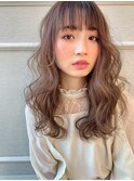 石原さとみ風ゆるふわミルクティーベージュ