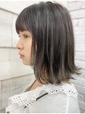 ハイライトグレージュ＿ダブルバングブランジュ【北間】