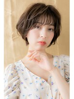 カバーヘア ブリス 北浦和(COVER HAIR bliss) 透け感グレージュカラーくせ毛風ひし形大人ボブショートZ北浦和
