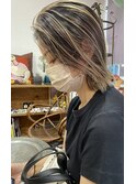 ［お客様ヘア］切りっぱなし×バレイヤージュ