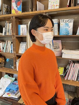 ヘアーアイストゥーレ(HAIR ICI TRE) ミニボブ ショートボブ ボブ 切りっぱなしボブ 担当渡辺聖