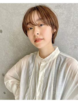 アッシュ 二子玉川店(Ash) ショートレイヤー/シースルーバング/グレーベージュ/二子玉川