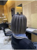 グラデーションカラーグレージュボブ