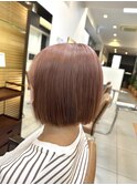 ☆ピンクベージュ×ボブ