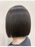 大人ショート/ワンレンボブ/グレージュカラー［船橋駅/人気］
