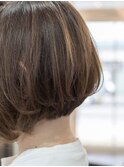 切りっぱなしボブ/美髪/ピンクブラウン[ショートカット/浦和]