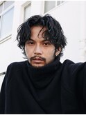 波巻きパーマセンターパート常田大希スパイラルパーマメンズ