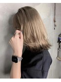 切りっぱなしボブ エアリーロング 美髪 ピンクブラウン