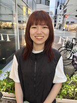 カフ(CAF) CAF FUKO オレンジブラウン/暖色系/レイヤーカット/大阪/心斎橋