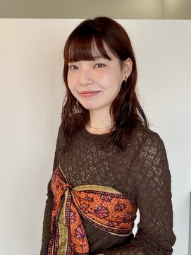 アワイ(awai) オレンジブラウンウェーブレイヤー