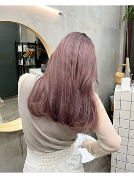 ソルトウォーター(SALT WATER) ピンクラベンダー/ピンクベージュ/ブリーチあり/恵比寿/代官山