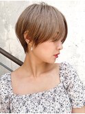 【Say.福岡】ショート×ベージュブラウン×耳かけ×20代30代40代