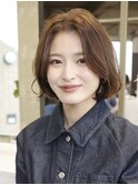 大人レイヤーボブ／ボブパーマ／イメチェン／30代40代50代
