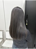 韓国顔まわりレイヤーカットグレージュオリーブベージュブラウン