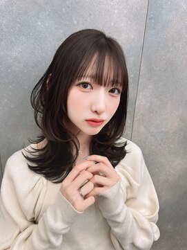 クム(kumu) 【kumu】ミディアムレイヤー /顔周りカット/ 栄 / 名古屋