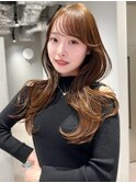 レイヤーカット/顔まわりカット/前髪カット/トリートメント/縮毛
