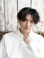 エーバイフー 江坂店(A BY WHO)&nbsp;A BY WHO江坂/くせ毛風センターパート/メンズパーマ