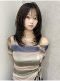 華やかな韓国風ワンホンヘア/Zina福岡天神