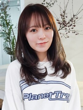 アルバム 池袋(ALBUM) ロング美髪顔周りレイヤー韓国ヘアおくれ毛_F0590